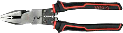 YT-20430 Многофункциональные плоскогубцы 220 мм с функцией обжима 1-6 мм²