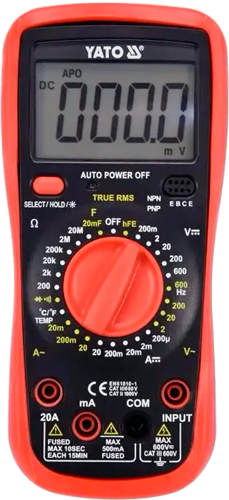 YT-73083 Мультиметр цифровой True RMS 1000В 20A изм. темп.