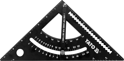 YT-70782 Транспортир алюминиевый с угломером 90°
