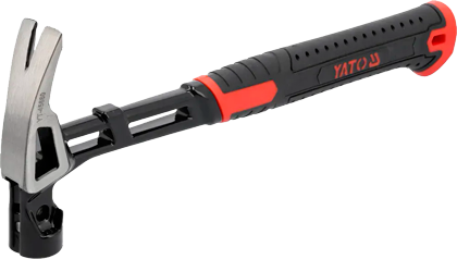 YT-45660 Молоток-гвоздодёр с металлической ручкой 450 гр