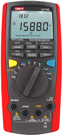 UT71B Мультиметр интеллектуальный True RMS 10А, 1000В, изм.темп.