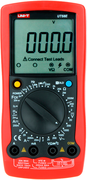 UT58E Мультиметр цифровой 20А 1000(750)В, изм.темп.