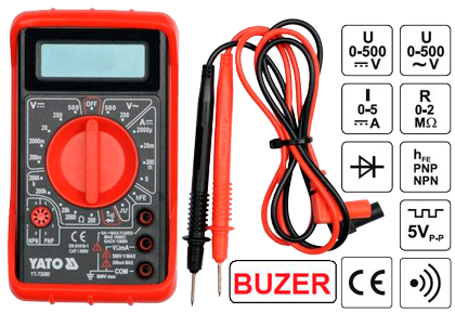 YT-73080 Мультиметр цифровой 5А 500В (±1%)